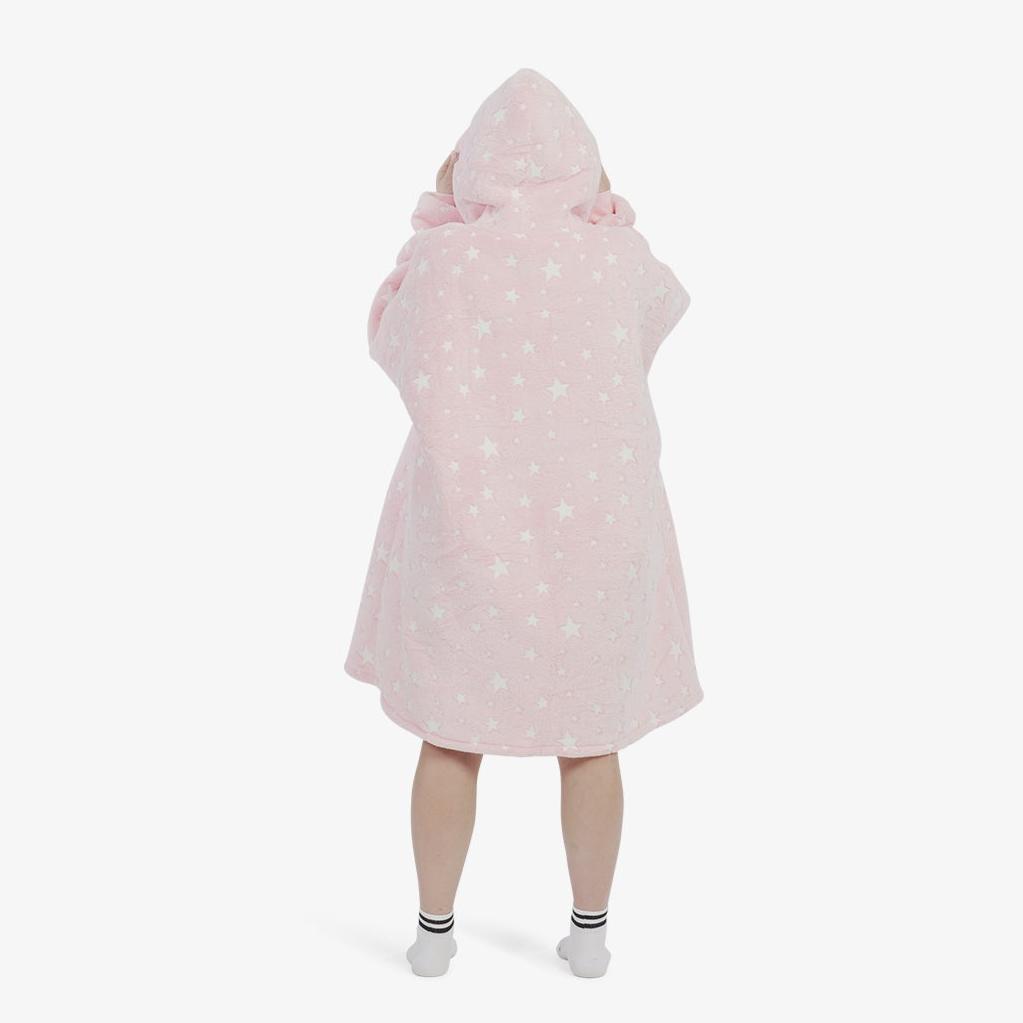 Pink Starry Night FuzzyHood (Glow in the dark)